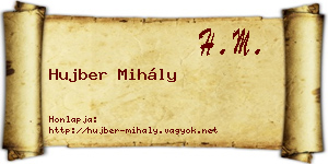 Hujber Mihály névjegykártya
