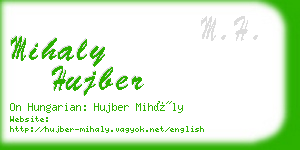 mihaly hujber business card